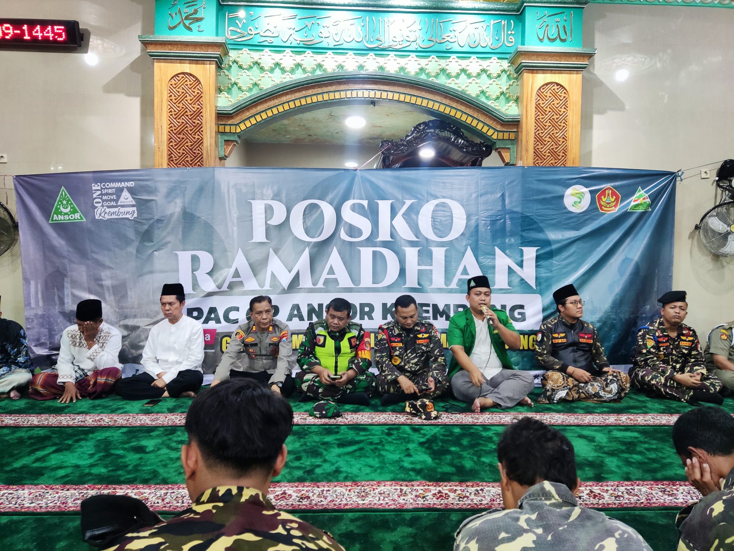 Semangat Satu Komando Iringi Apel dan Doa Pembukaan Posko Ramadhan Ansor Krembung